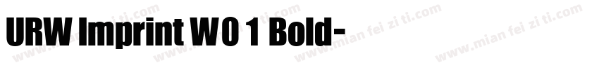 URW Imprint W01 Bold字体转换